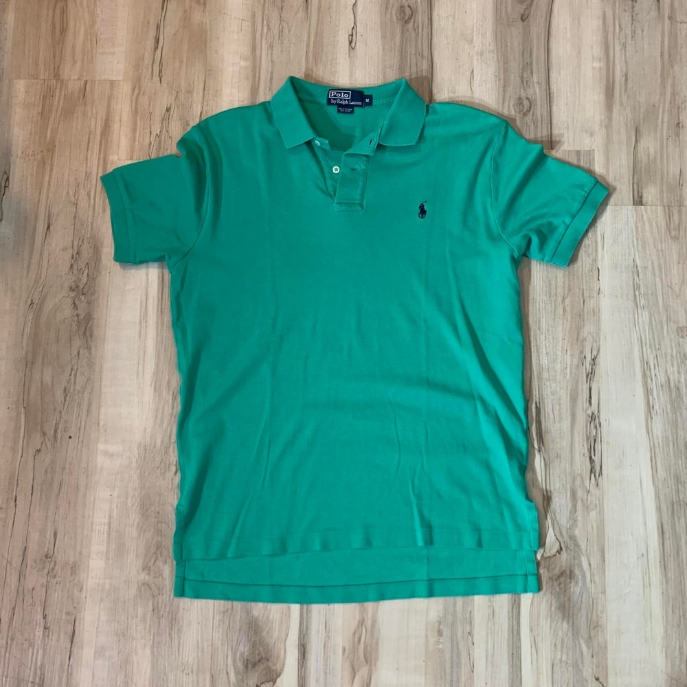 Polo Ralph Lauren Mens Mint Green Classic Short Sleeve Polo Shirt Size Medium